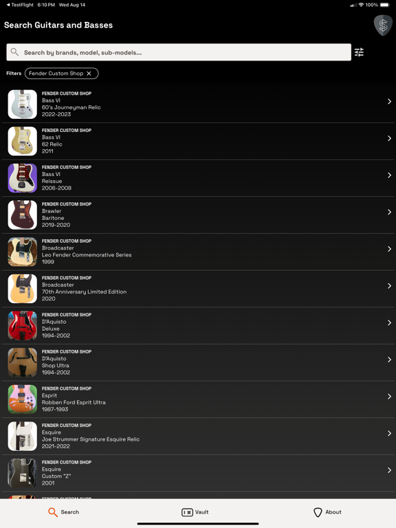 Mobile Guitar Price Guide iPad screenshot 4 - Music app