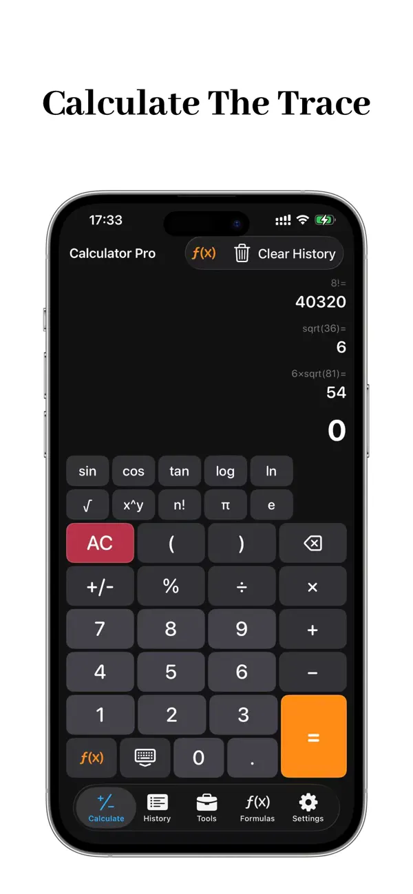 Screenshot #1 pour Calculator Pro - Professional