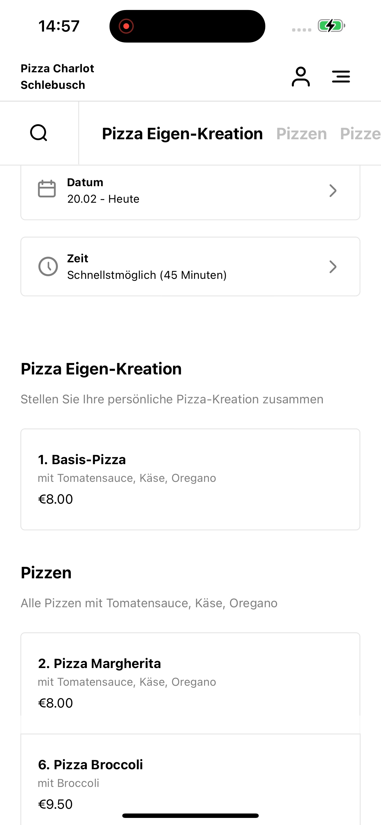 Pizza Charlot Schlebusch