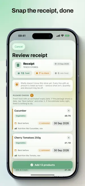 Shelfy - Food Tracker screenshot 2