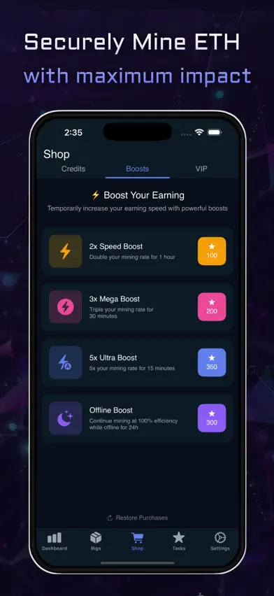 Ethereum mining - ETH Miner screenshot 4