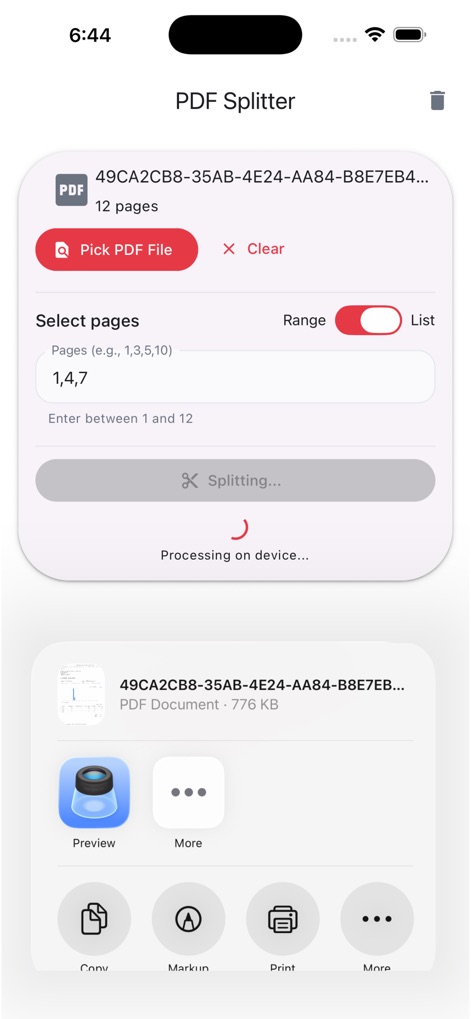 PDF Splitter Studio - Productivity App | MWM