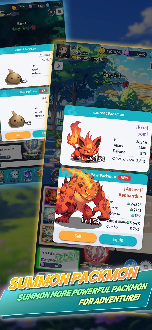 PackMon Idle:Trainer Simulator Hack screenshot 3 - game app interface