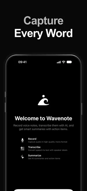 Wavenote - AI Voice Notes screenshot 1