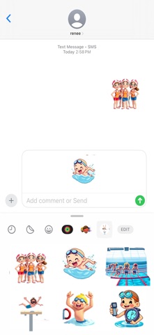 Swimming Competition Stickers iPhone screenshot