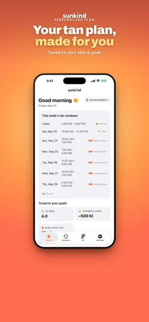 Sunkind: Tanning & UV Tracker screenshot 4