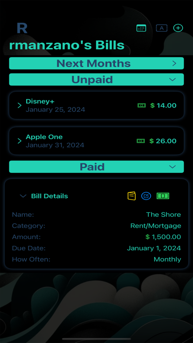 EchoExpense Screenshot