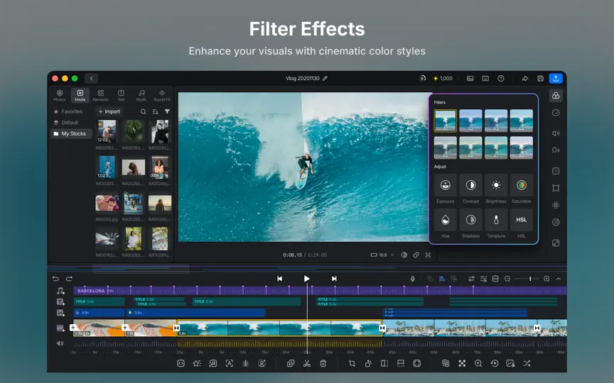 Screenshot von VN: Video-Editor auf dem iPhone 9