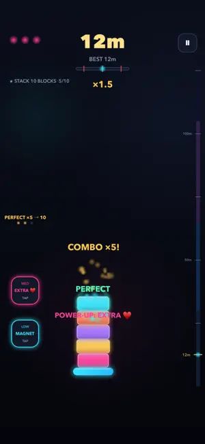 Paddle Stack: Neon Tower screenshot 2