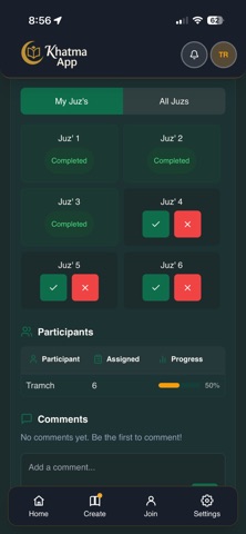 Khatma App iPhone screenshot