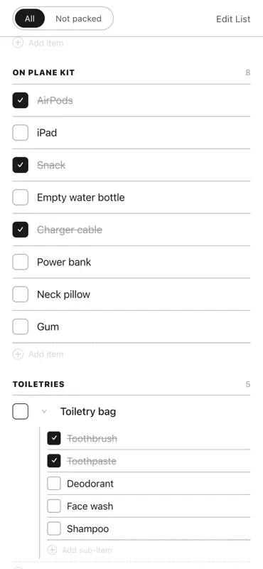 Packr: Smart Packing Lists screenshot 3 of 4