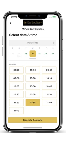 Pure Body Mobile screenshot