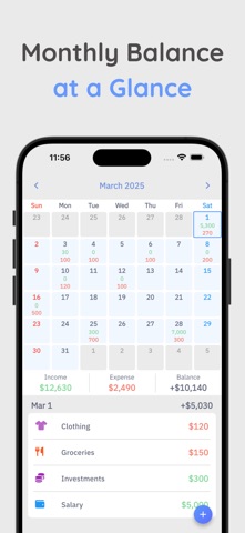 PockeLog - Pocket Money Book screenshot