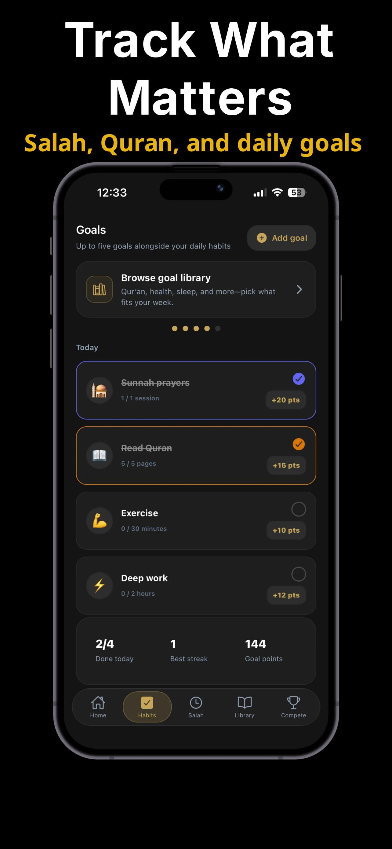 Nimah - Muslim Habit Tracker screenshot 3