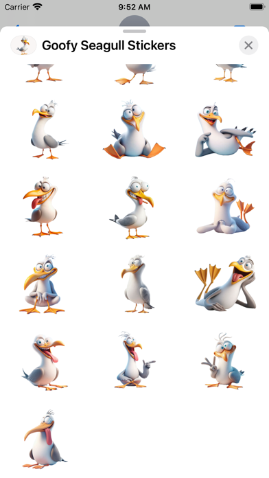 Screenshot 3 of Goofy Seagull Stickers App