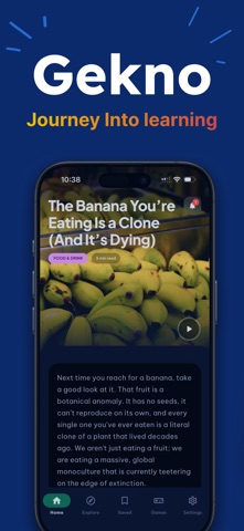 Gekno: Daily Learning & Facts iPhone screenshot