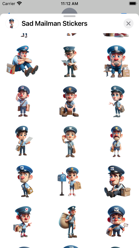 #2. Sad Mailman Stickers (iOS) 由: Paul Scott
