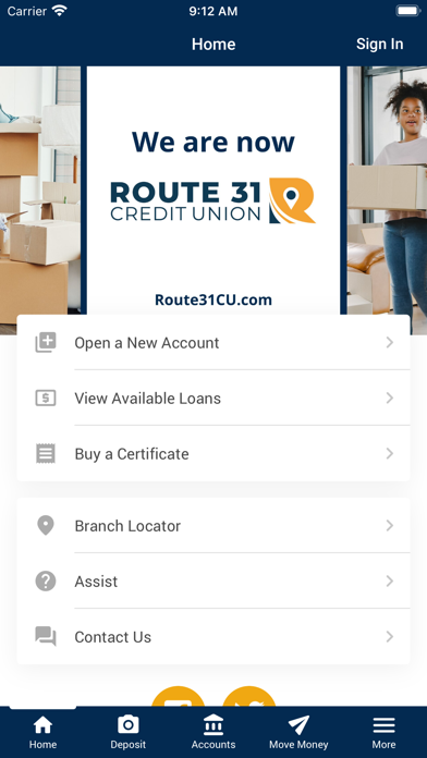 Route 31 Credit Union Screenshot