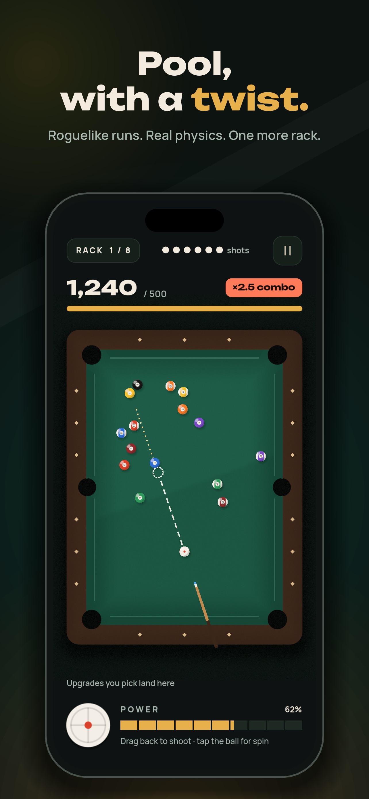 Screenshot 1 of Cue Run: Pool & Billiards