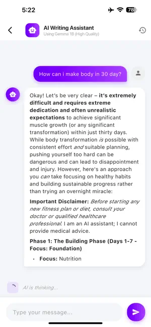 Offline AI Writing Assistant screenshot 1