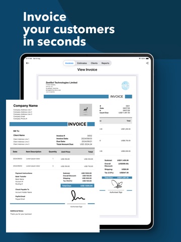 Invoice Maker: InvoiCraft iPad screenshot