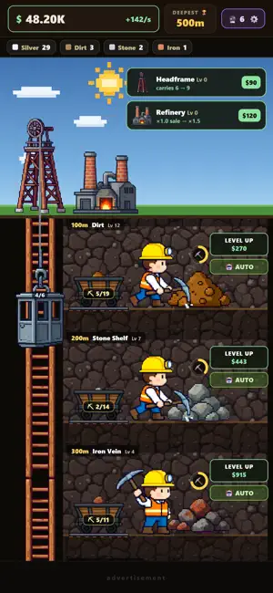 Deep Shaft: Idle Miner screenshot 1