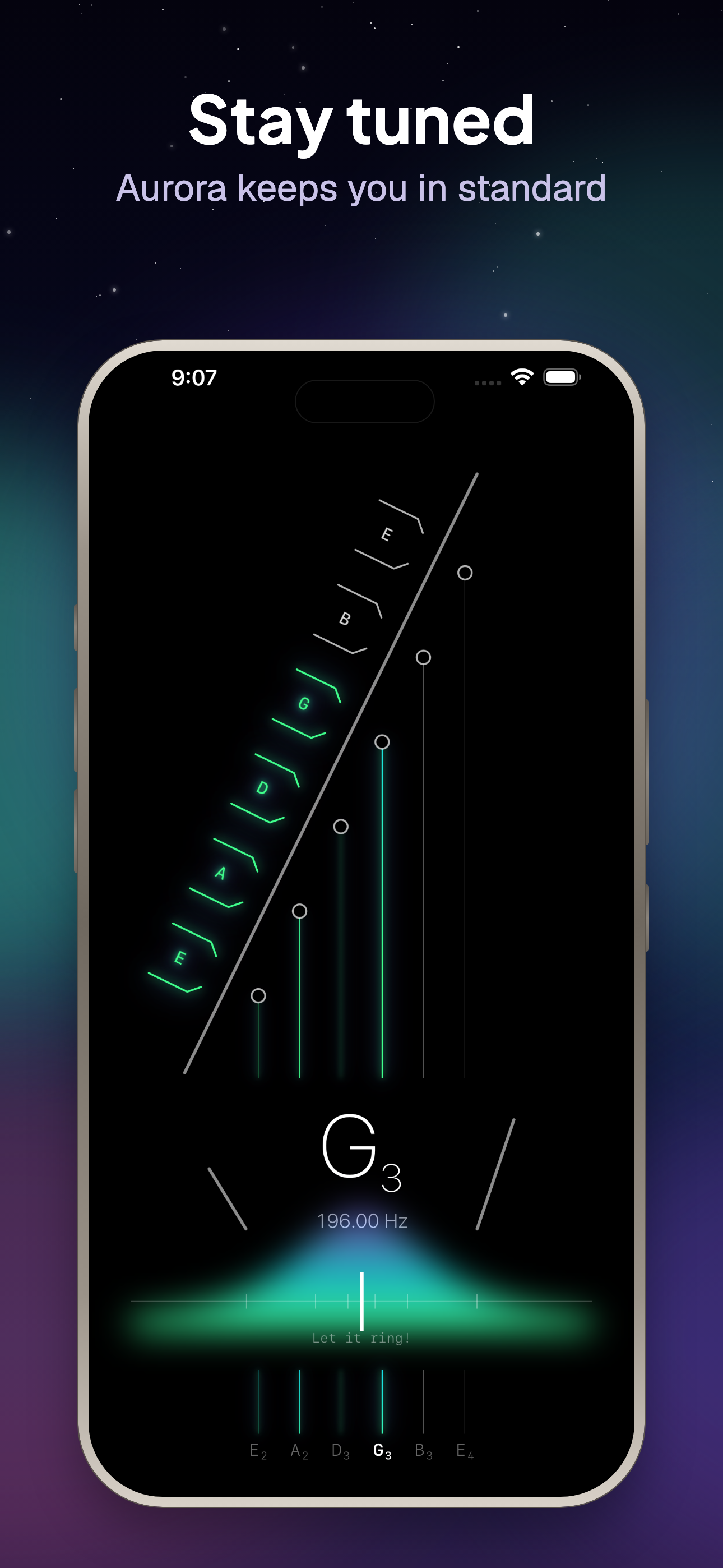 Aurora Guitar Tuner: EADGBE screenshot 4