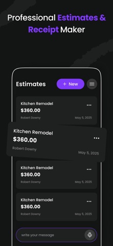 Estimato: Cost Estimator iPhone screenshot
