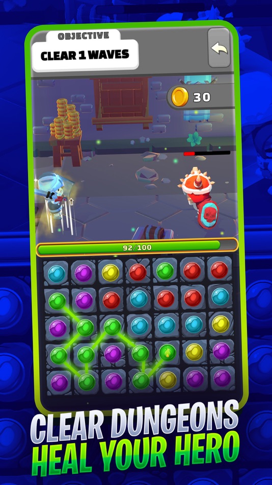 #2. Puzzle Warrior: Dungeon Fight (iOS) Podle: Lystn