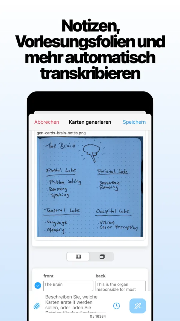 AlgoApp Lernkarten iPhone App Screenshot 1 – Bildung