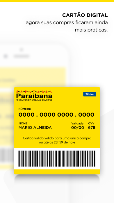 Cartão Sapataria Paraibana Screenshot