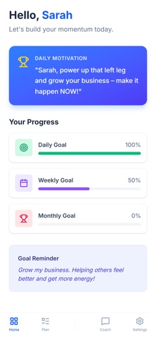 Momentum Stars Action Plan screenshot