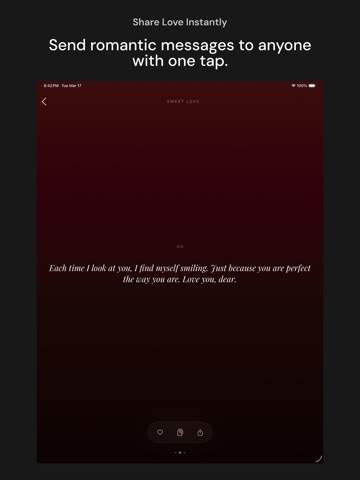 Love Messages & Romantic Texts iPad screenshot