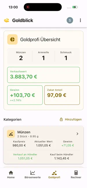 Goldblick iPhone screenshot 3