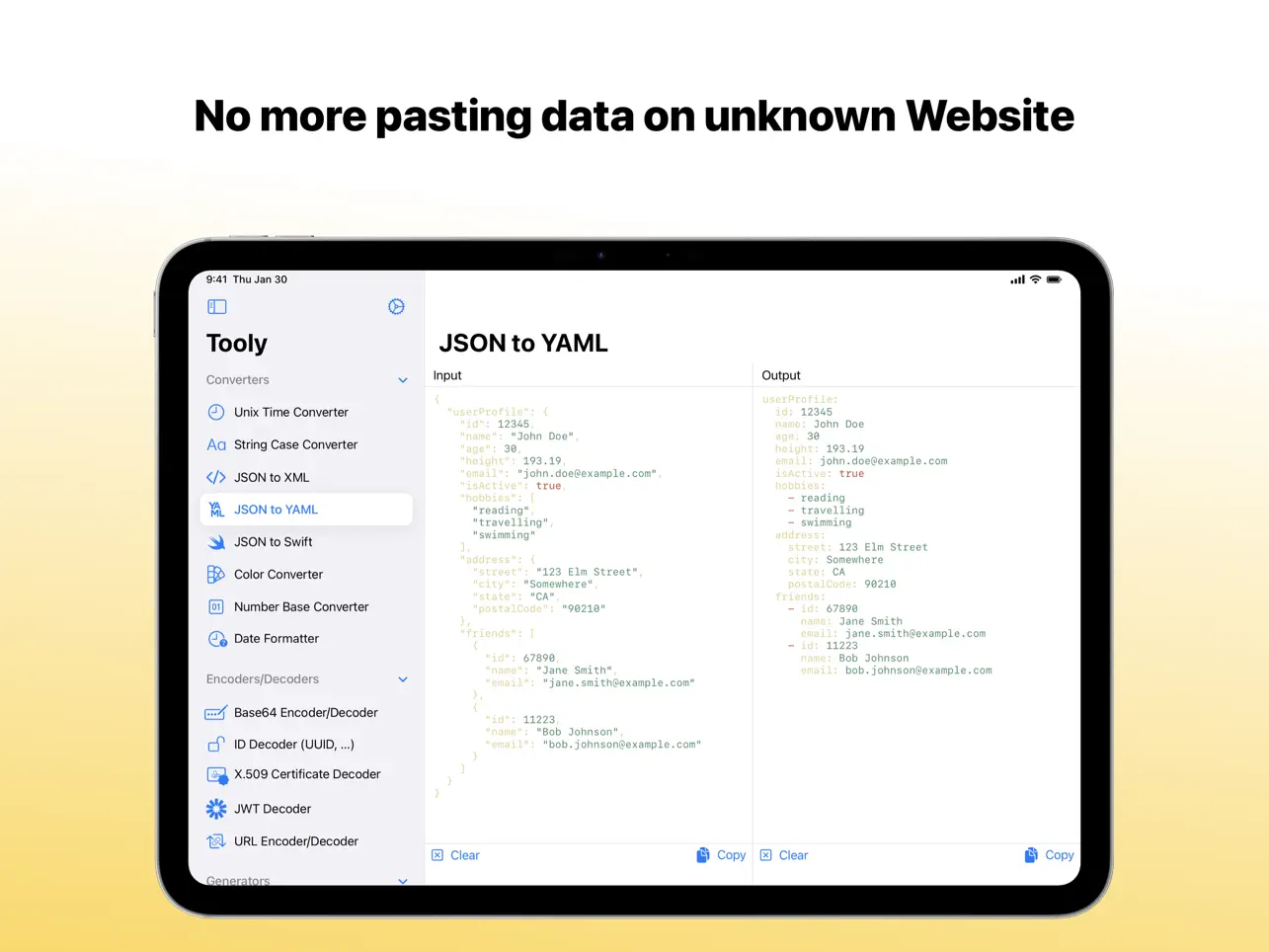 #2. Developer Tools - Tooly (iOS) Av: Basile Cornet