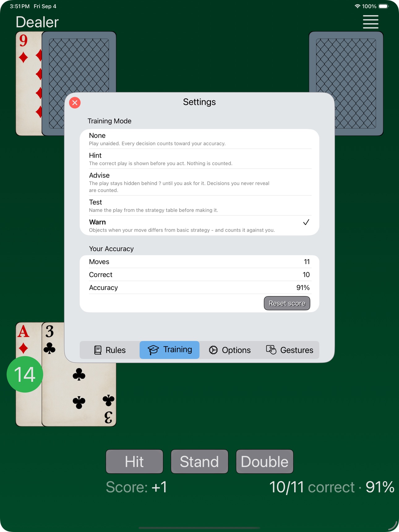 Screenshot 7 of Blackjack Trainer - FeinGames