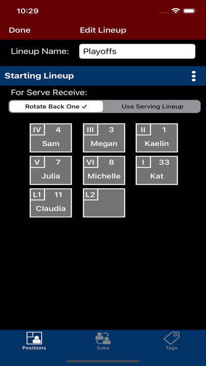 Volleyball Lineup Tracker screenshot-3