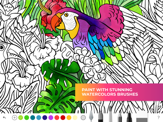 Tayasui Colouring book iPad app afbeelding 3