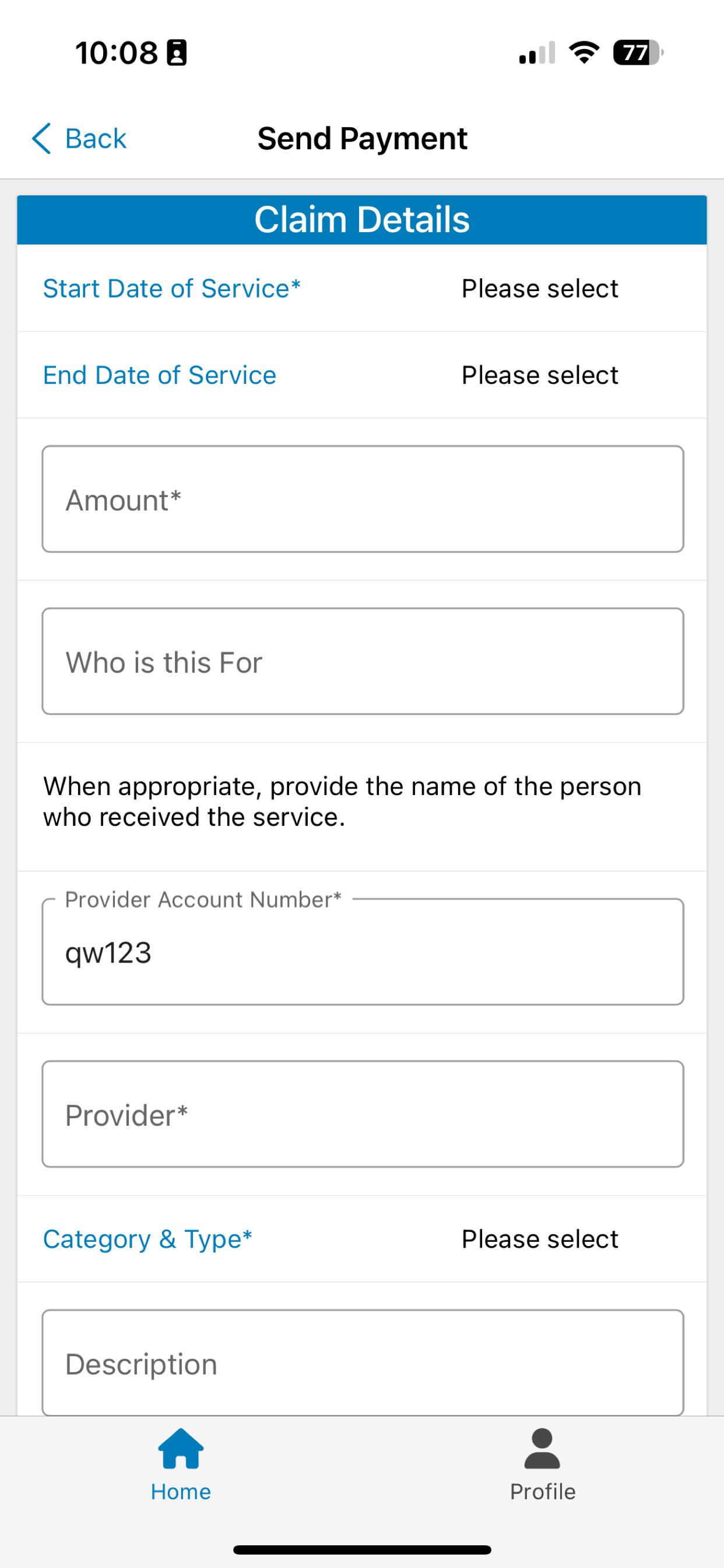 Paylocity Benefit Account screenshot 3