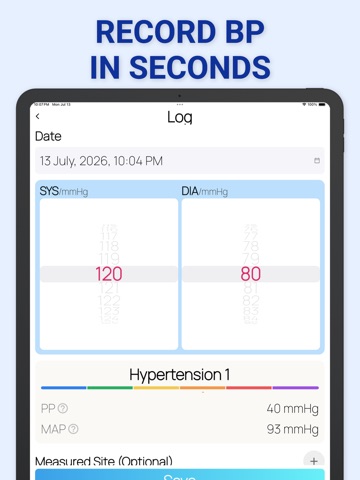 Blood Pressure Free Pro iPad screenshot