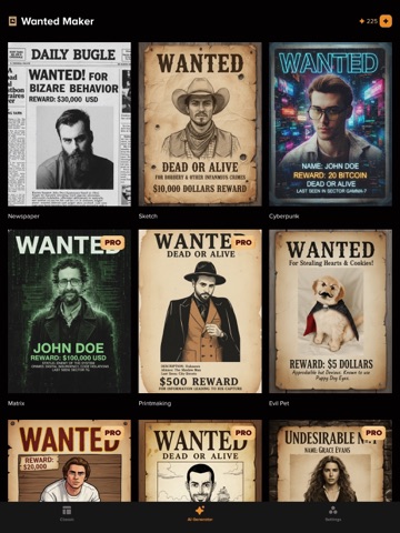 Wanted Poster Maker iPad screenshot