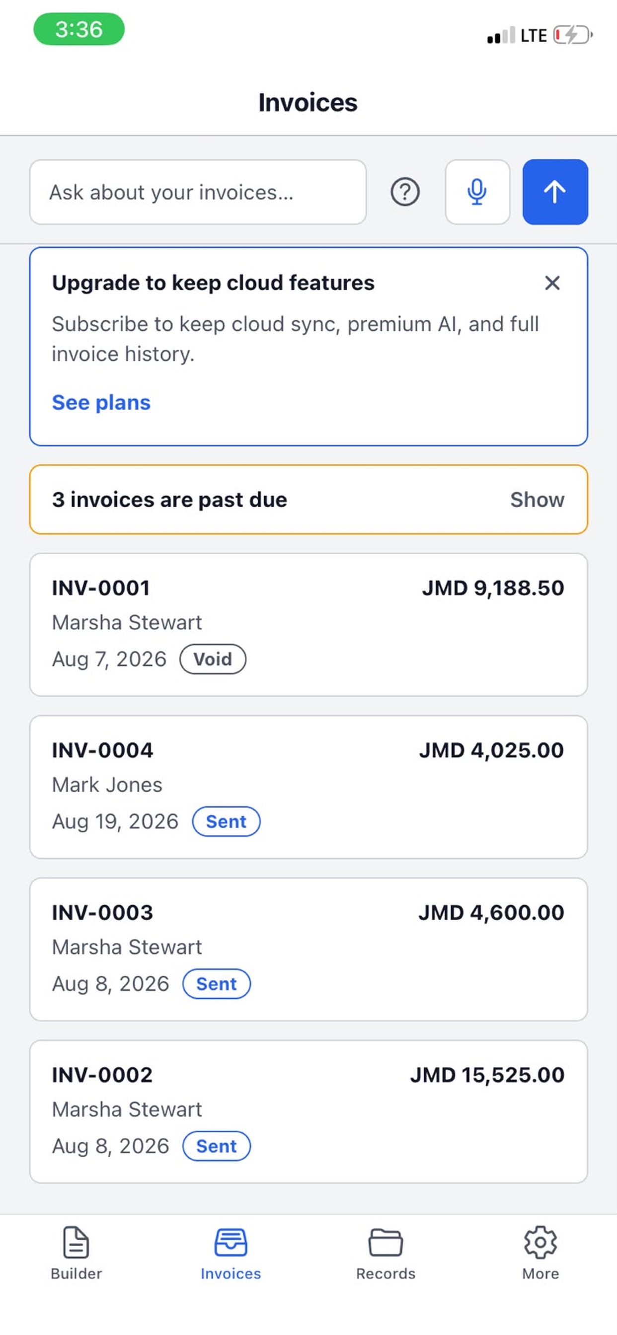Screenshot 2 of VoiceBill: Invoice Maker