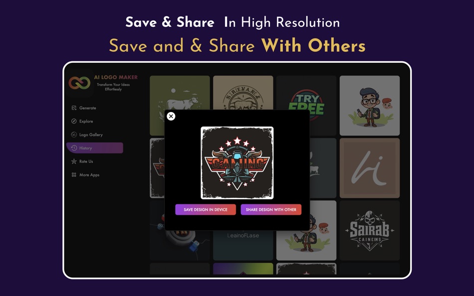#4. Logo Maker : AI Logo Generator (macOS) 由: Muhammad Moeez