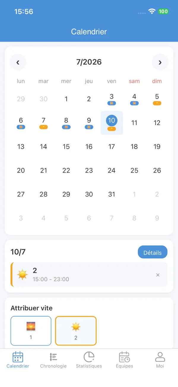 Screenshot #1 pour Mon Planning - Gestion Shift
