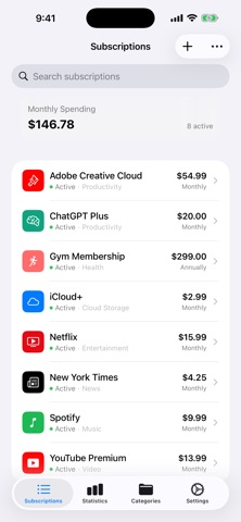 SubTrack - Sub Manager screenshot
