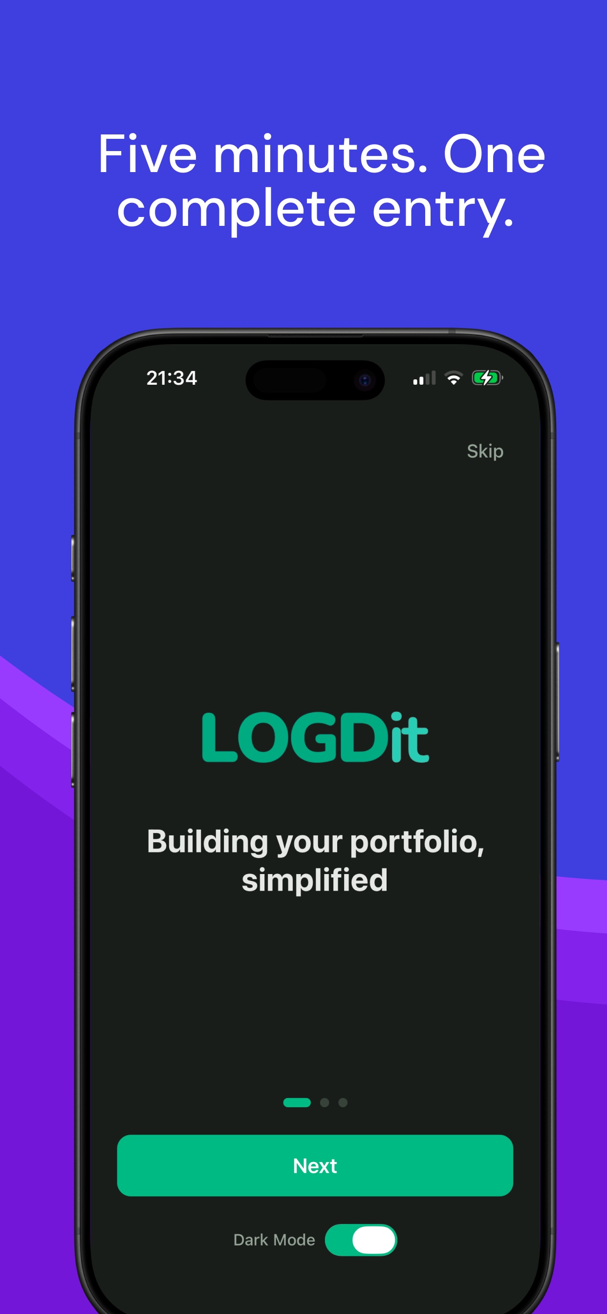 Screenshot 1 of Logdit - ARCP Portfolio