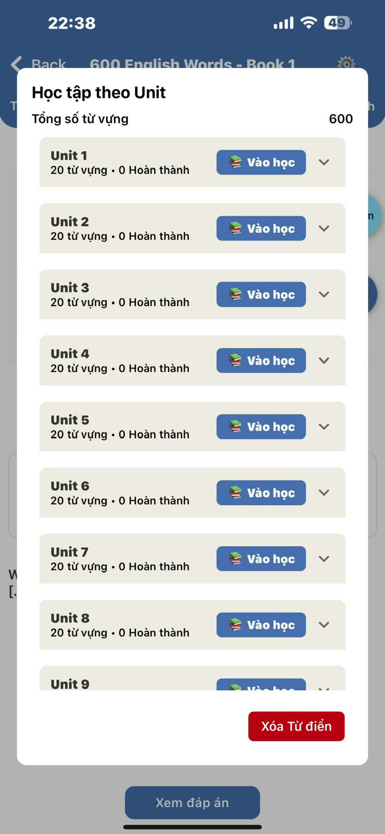 iVoca Học từ vựng tiếng anh. screenshot 4