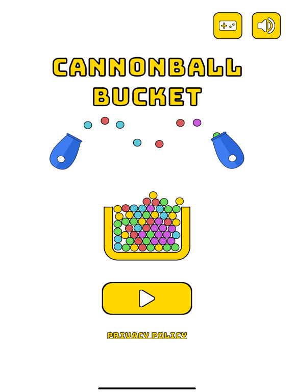 Cannon ball bucket Puzzle Game