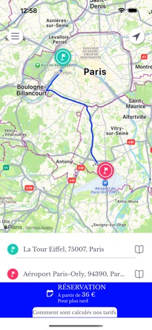 Paris prestige service screenshot