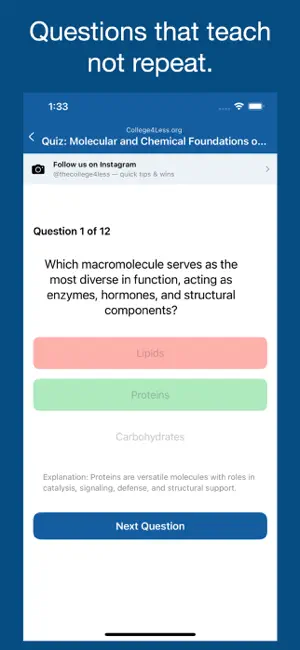 College4Less: Biology screenshot 4